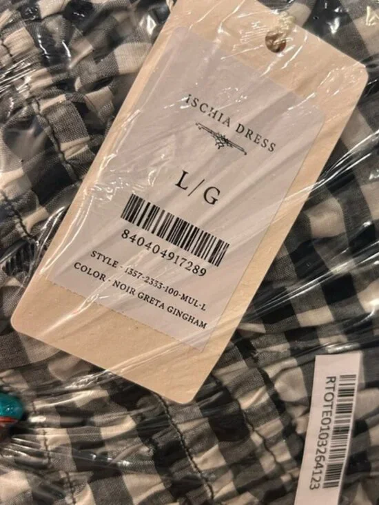 BNWT Doen Ischia Dress In Greta Noir Gingham L - Picture 3 of 3